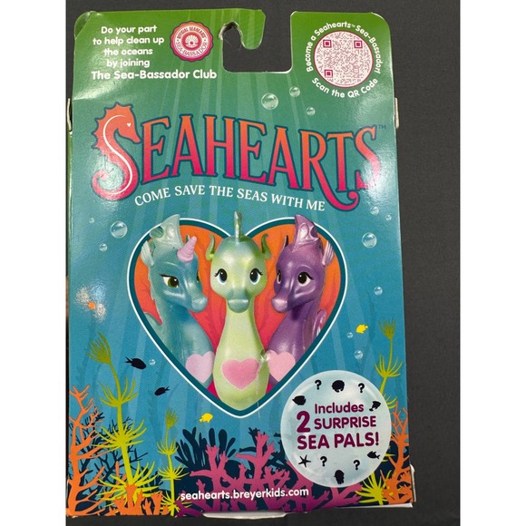 Breyer Seahearts Reed Seahorse Wave 1 Figure Collector Card 2 Surprise Sea Pals - Picture 5 of 6